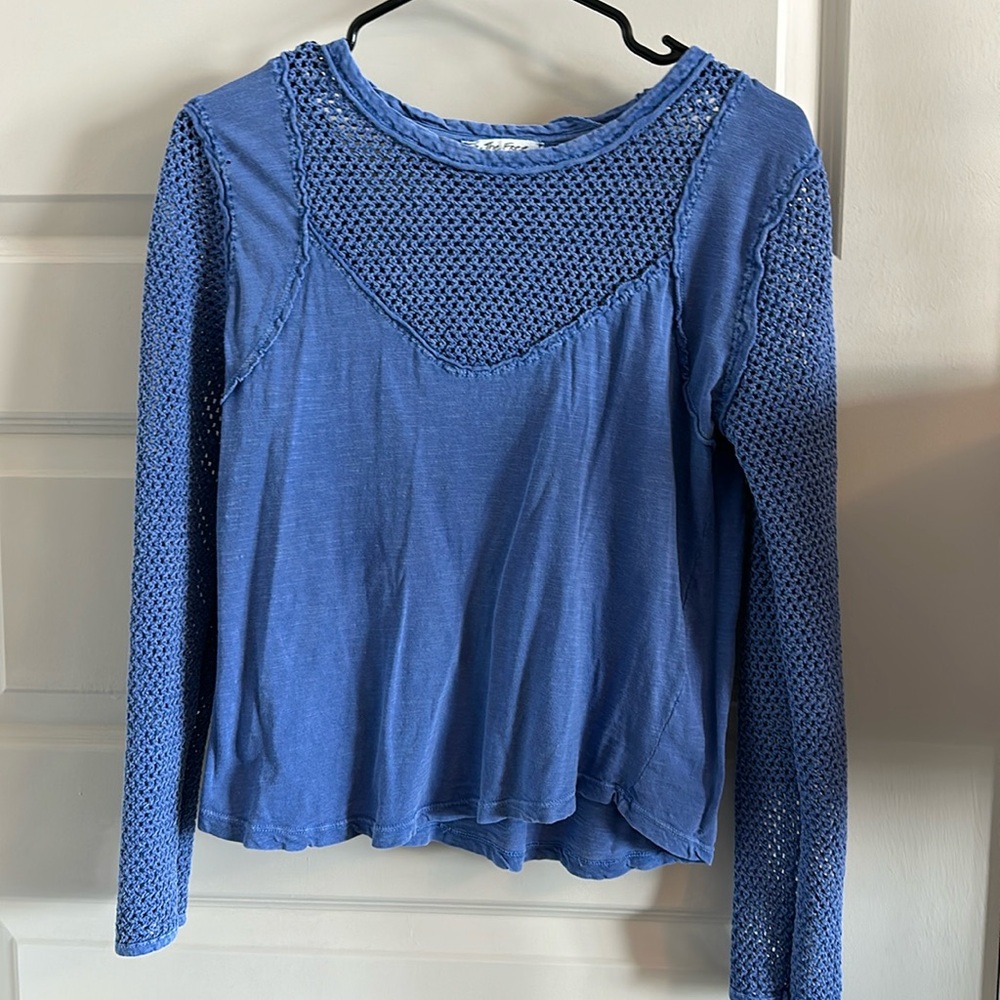 We The Free Free People Long Sleeve Knit Sleeve Top